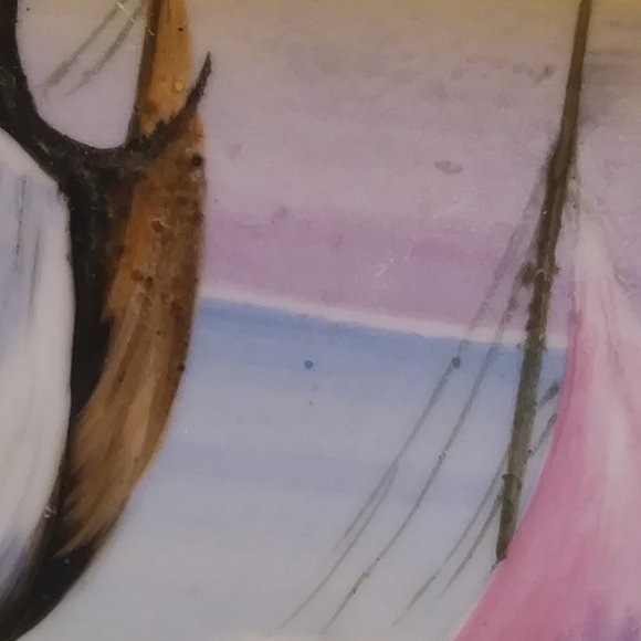 Vintage Hand Painted Nippon Morimura pedestal bowl with two handles and Moriage - Picture 16 of 16